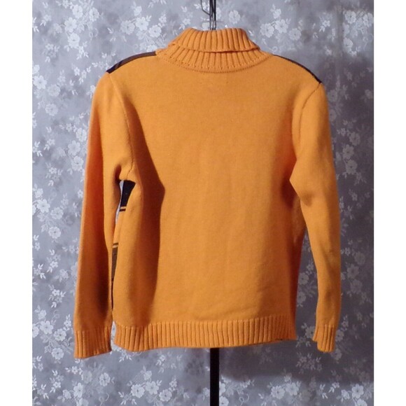 Vintage 70s Sweater 1970s Chevron Wool Strickmoden Western Germany Size Medium - Picture 2 of 8